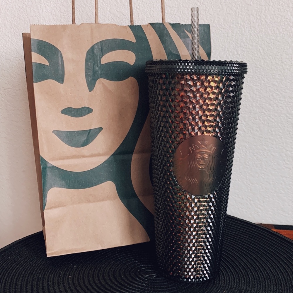 Starbucks black studded tumbler